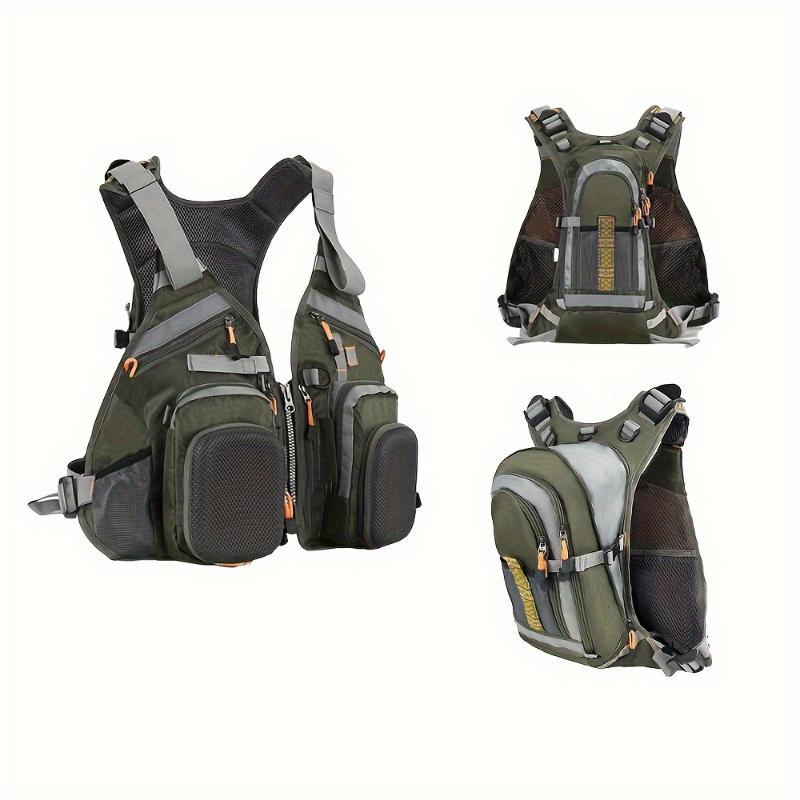 2025新款跨境代发中性可调节钓鱼背心，适用于鲈鱼和鳟鱼飞行