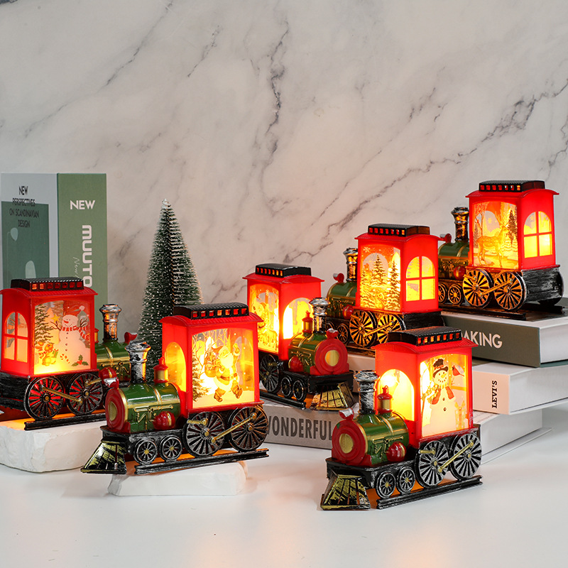 Decoración de Navidad transfronteriza decoración de decoración Lámpara de viento Lámpara de vela Lámpara de noche Lámpara de escritorio Navidad