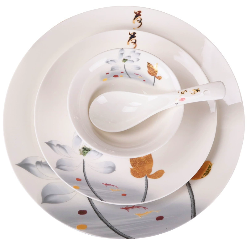 Ceramic tableware for hotel, set, Chinese style