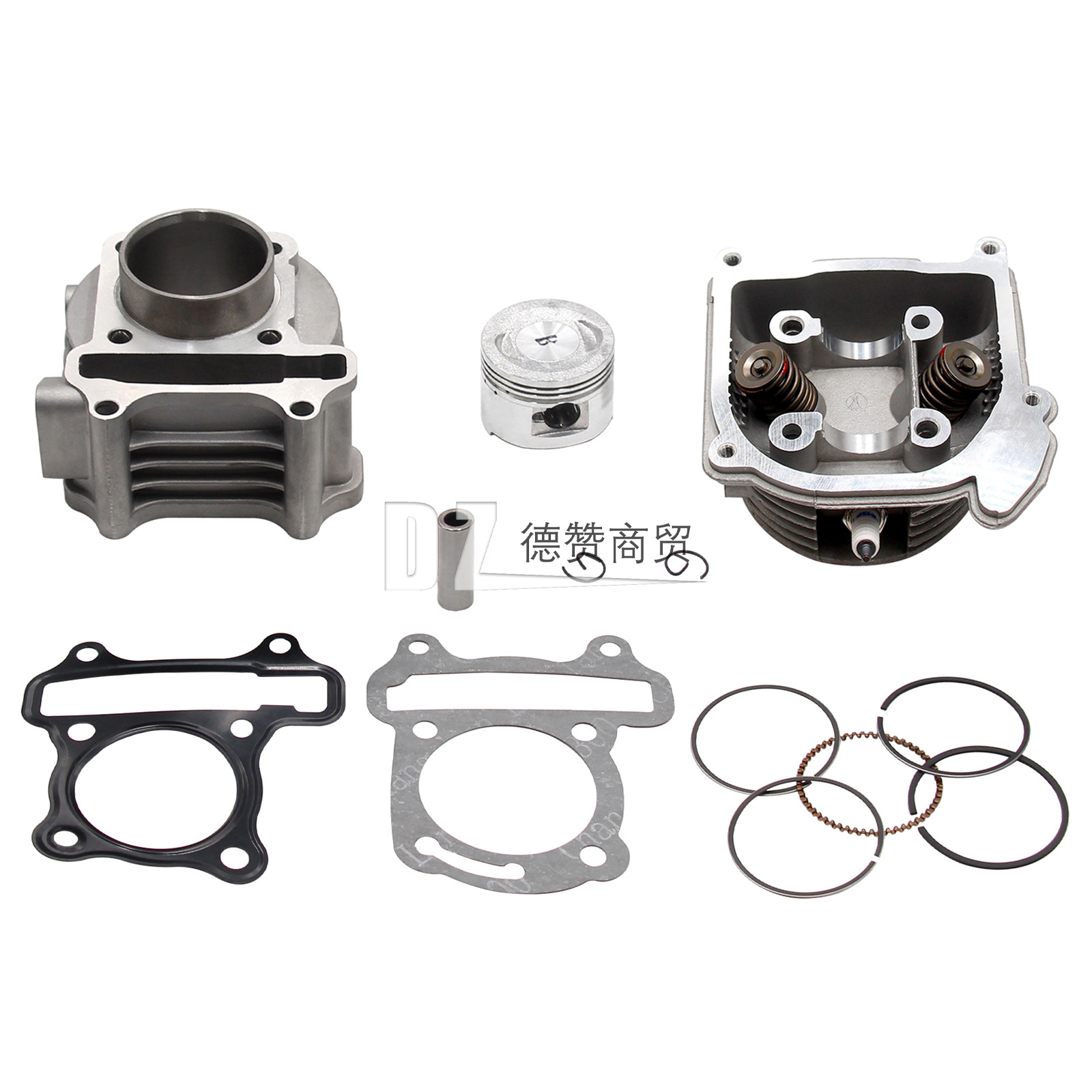 47mm Large Diameter Cylinder Kit Cylinder Head Fit GY6 80cc 139QMB ATV Go Kart