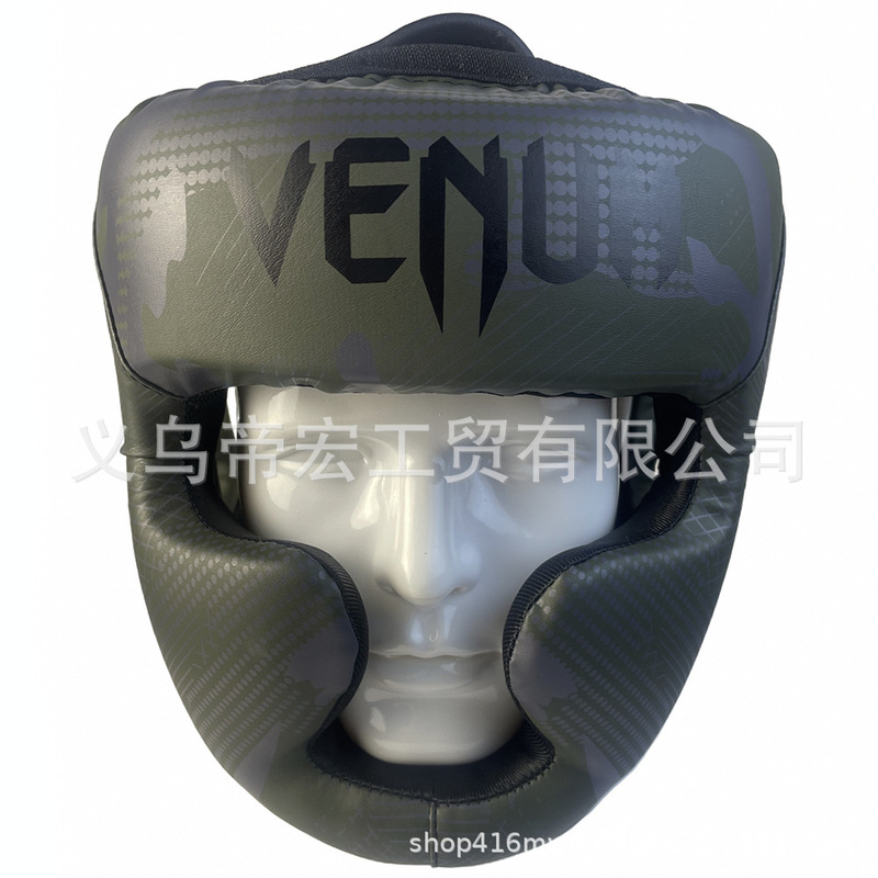 Adult Children Men and Women Thickened Camouflage Boxing Helmet Muay Thai Fighting Taekwondo Sanda Fighting Head Helmet