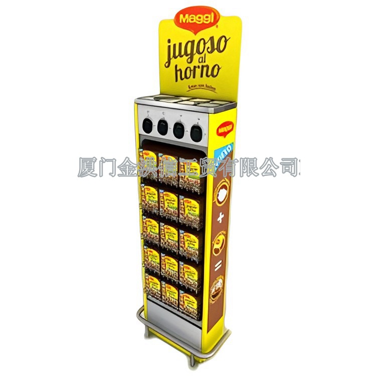 便利店超市钢木货架置物架零食休闲食品商店展示架展柜陈列柜批发