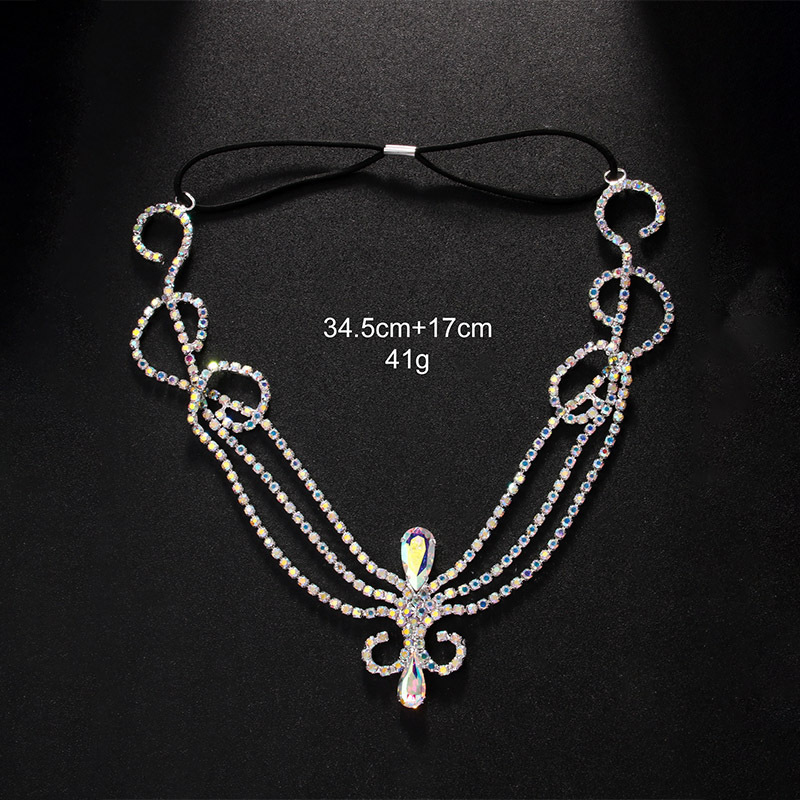 Cross-border nueva cinta de diamante de estilo bohemio multicapa de diamante bandas de cabello accesorios de baile Headwear