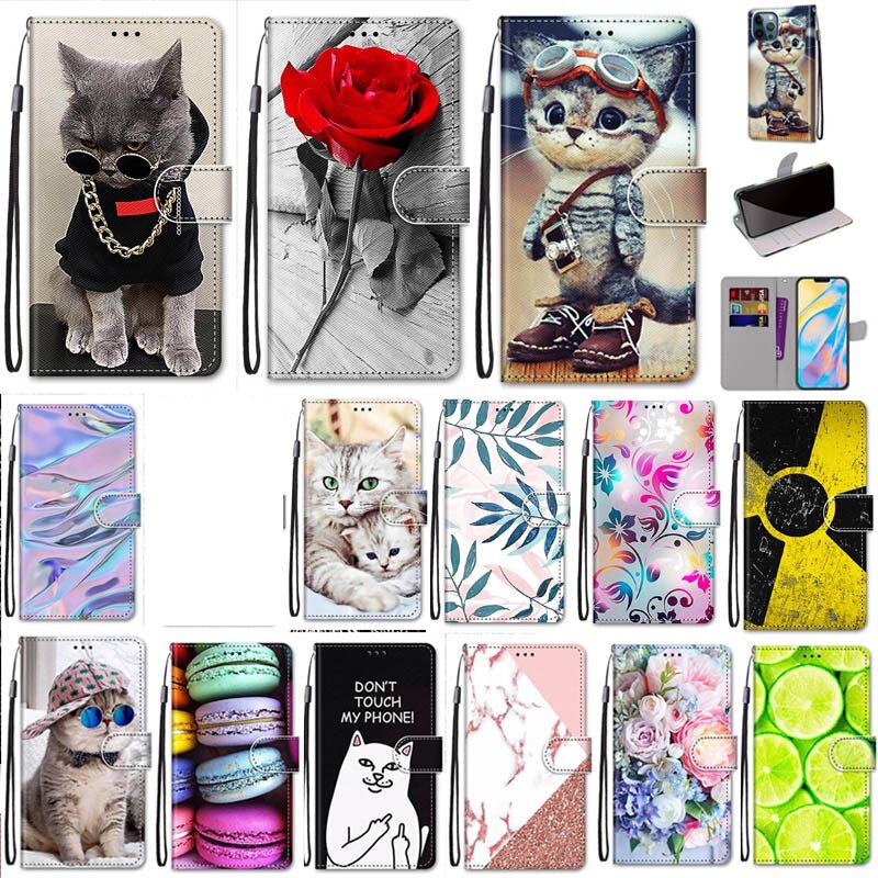 Suitable for Iphone16 Painted Leather Case Apple 15/14 Card Flip Wallet Mobile Phone Case 7Plus Protective Cover Se