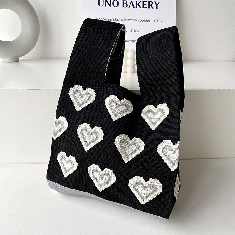 Bolsos, diseño de nicho femenino, bolso de punto personalizado, bolso tejido de un solo hombro de punto de todo fósforo, bolso de mano, bolso de mano