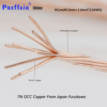 Preffair7NOCC9芯高纯度单晶铜线 特氟龙外皮DIY机内焊接连喇叭线