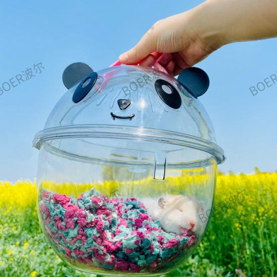Pasando en la jaula de hámster al por mayor pequeña bolsa de mascota bolsa de transporte transparente bolsa de transporte ornamental bolsa de transporte entidad al por mayor