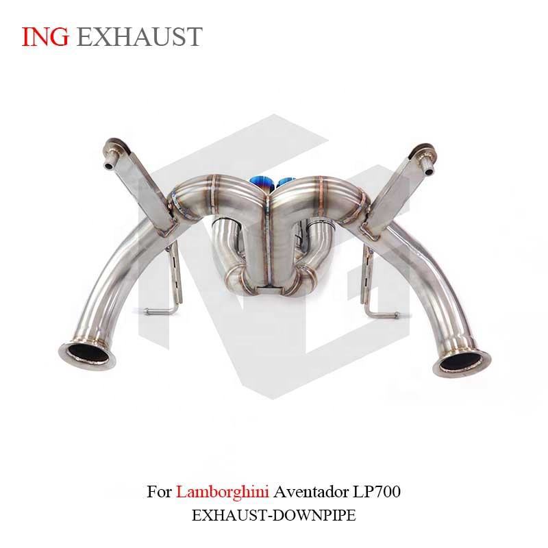 Suitable for Lamborghini Aventador LP700, straight pipe tailpipe with four-tube tailpipe with burnt blue finish