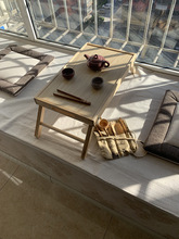 飘窗小桌子茶几日式可折叠矮桌窗台复古家用床上喝茶榻榻米小茶桌