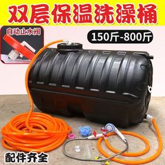 ソーラー水バケツ、厚くて無味、家庭用入浴およびシャワーウォーターバッグ、防雹湯袋、大きな黒いバケツプラスチック水タンク
