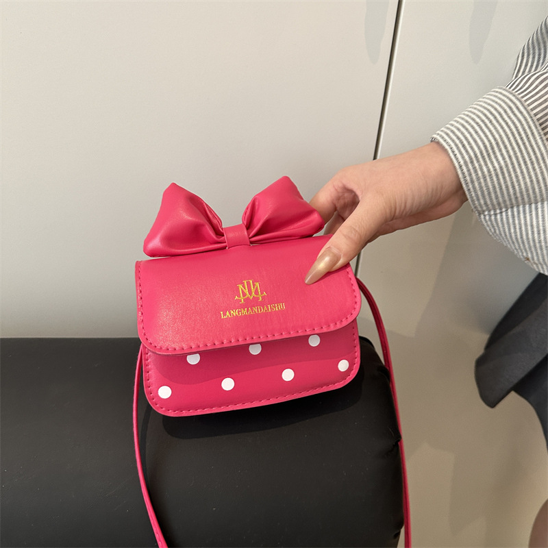 2025 personalidad nuevo arco ondulado diseño delicado arco chica dulce cambio bolso pequeño