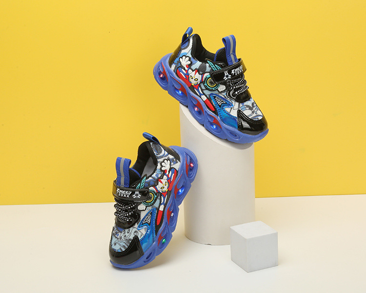 Tecknade barnsporter, små och medelstora kardborreband, lätta pojkskor, nya barnskor hösten 2022_voghion.com