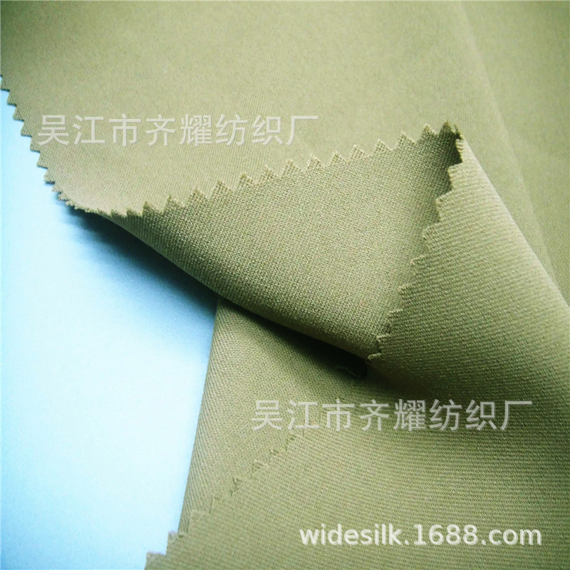 仿醋酸弹力哑光加捻CEY八枚缎气流缸起皱风格仿真丝时装sph纬弹布