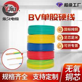 永久常用家装电线 BV1平方纯铜国标线灯头线 家装照明线 单芯硬线