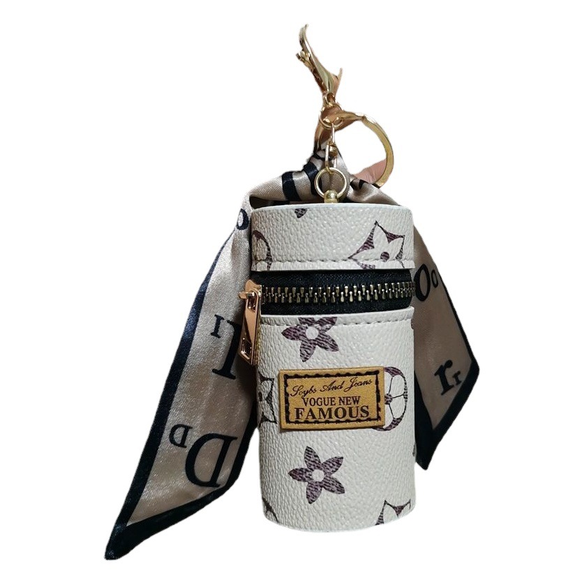 High Luxury Coin Purse Pendant Earphone Bag Lipstick Mini Keychain Bag Retro Bucket Lipstick Bag Simple Pendant Now