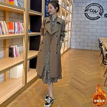 (加棉加厚)风衣女中长款新款冬季气质显瘦过膝大衣外套大码