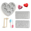 Diamond silicone mold for St. Valentine's Day heart shaped, set, Amazon