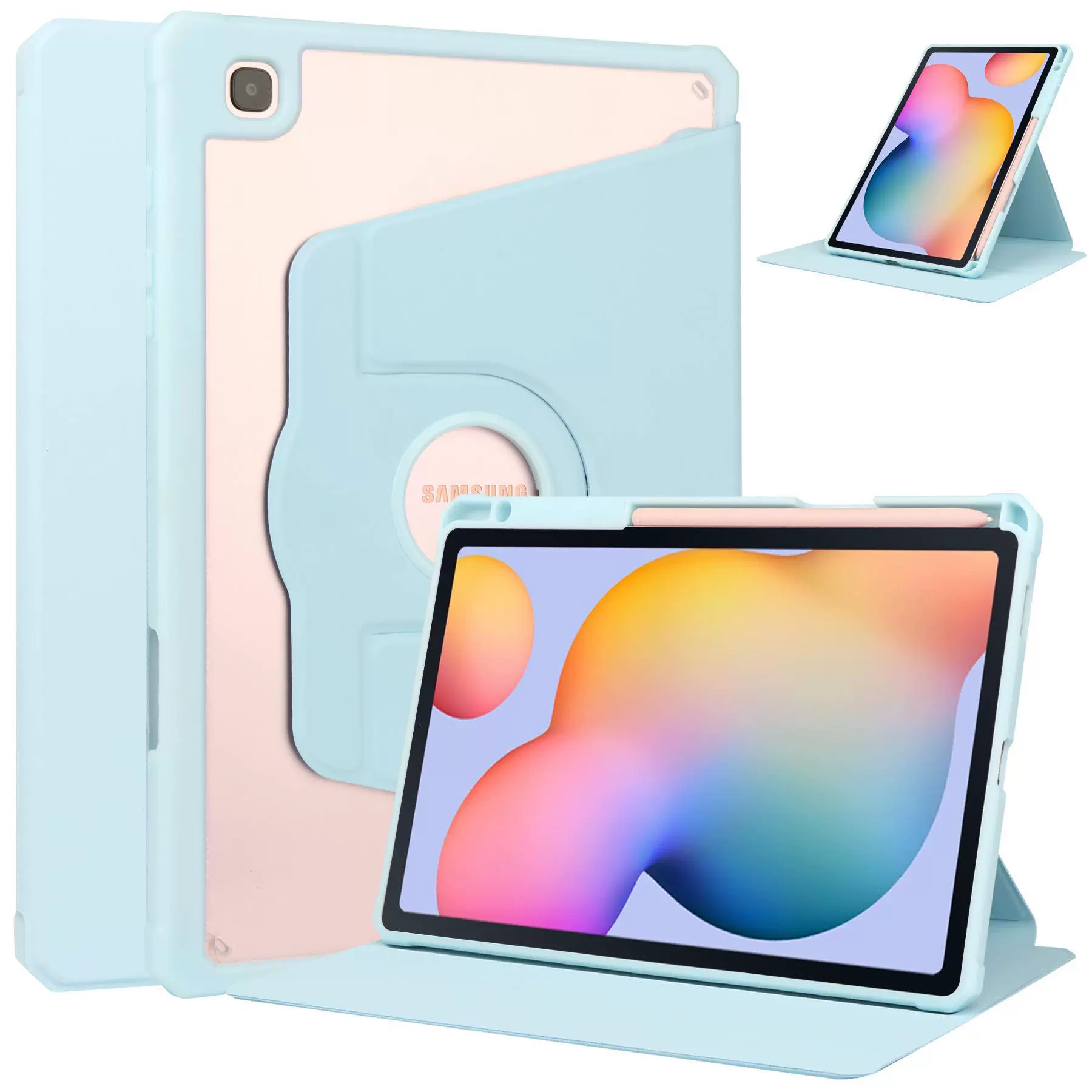 Suitable for Samsung S6Lite Case A8 X200 Acrylic T970 Rotating Cortex S8/S7 tablet hard shell