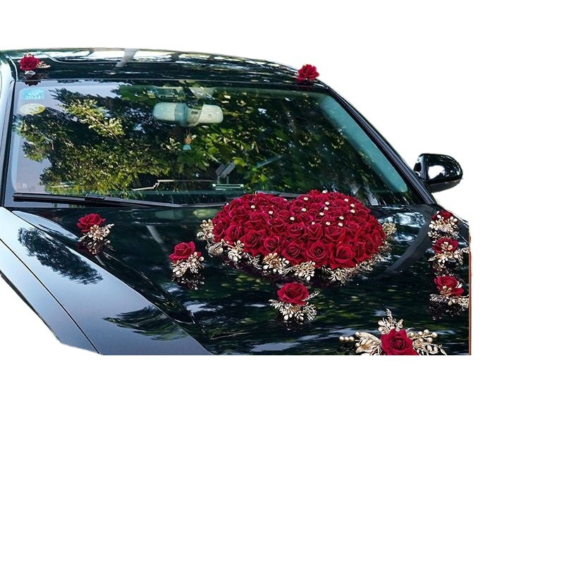 主婚车装饰车头花婚车花车结婚车队套装布置创意头车装饰品全套|undefined