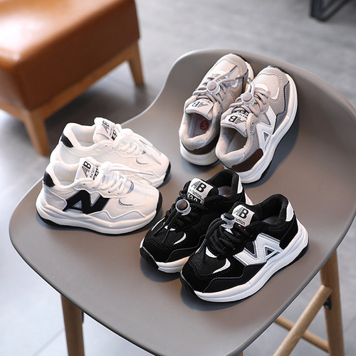 Boys' sports shoes 2024 spring new style baby girl's dad's shoes children's casual shoes boys' shoes drop shipping