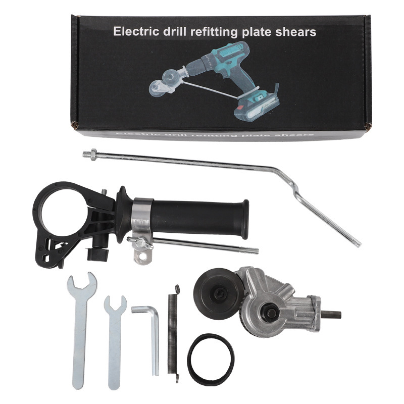 권총 전기 드릴 수정 판 가위 전기 드릴 수정 된 철 시트 가위 전기 드릴 액세서리 도매 휴대용 금속 플레이트 커터