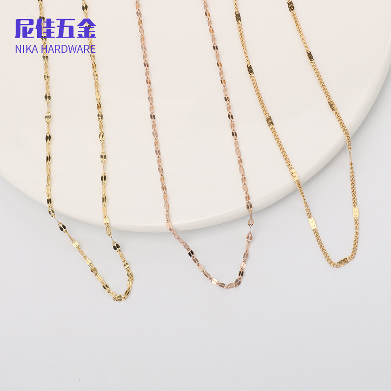 Collar femenino de acero inoxidable 316, cadena de labios minimalista, estilo moderno y versátil