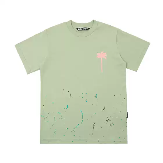 Palm Angels High-Quality Palm Tree Unisex Graphic Print T-Shirt Men's Short Sleeve