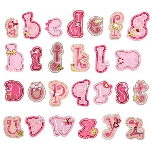 Manufacturer supplies 26 English alphabet cloth patches, 0-9 number cartoon cloth patches, clothing patches and embroidery wholesale