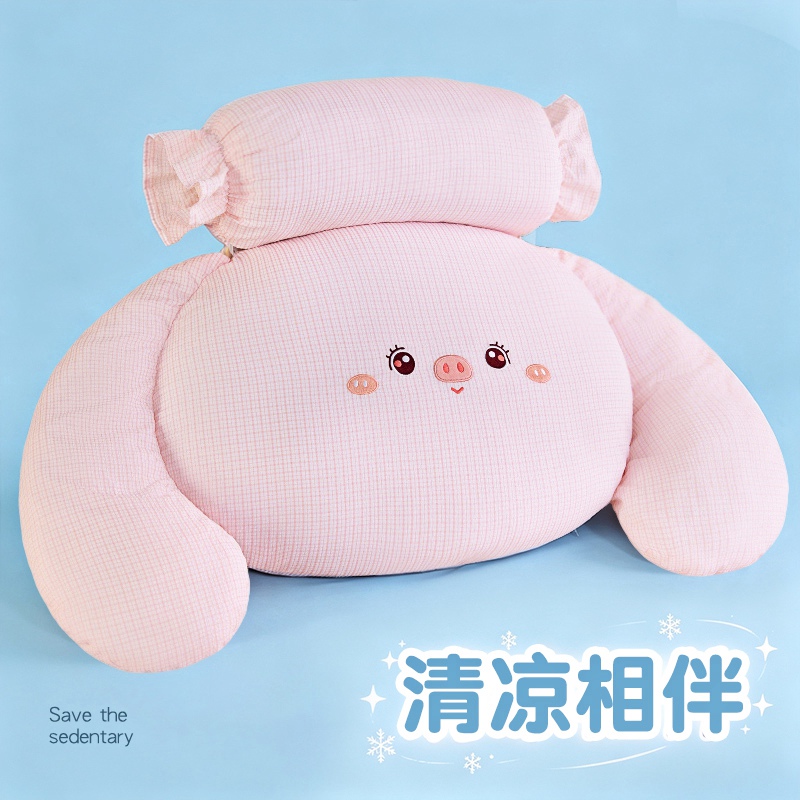 Tipo A pequeño tela de malla fresca almohada de cabecera de cama cama cama de embarazo almohada de sofá almohada de algodón protector de cintura almohada de cabecera de cama
