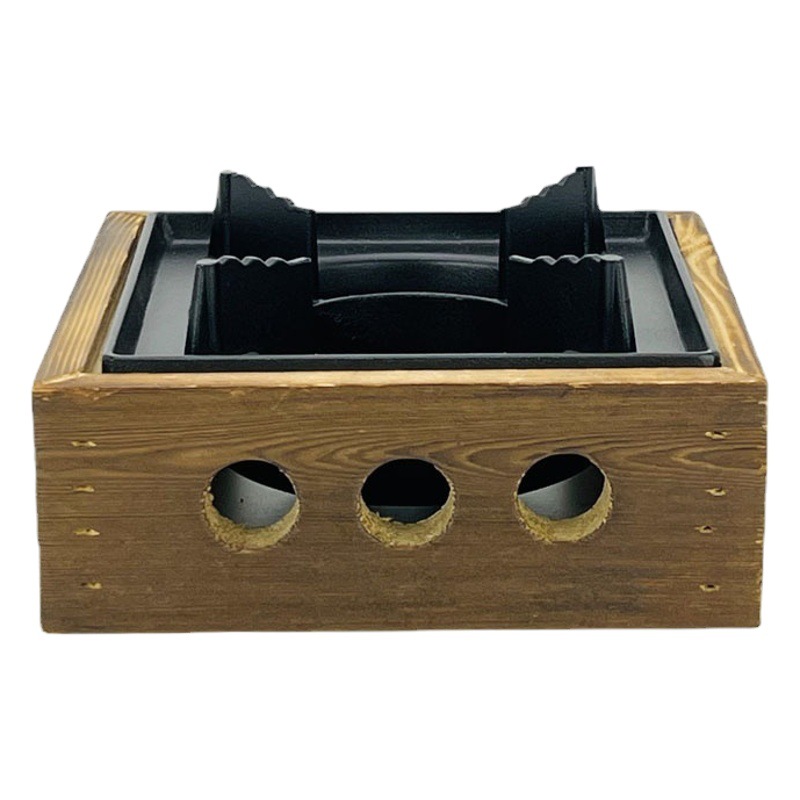 Three-Hole furnace wood frame alcohol furnace die-casting aluminum alcohol furnace square furnace large and small size dry boiler small fire boiler base