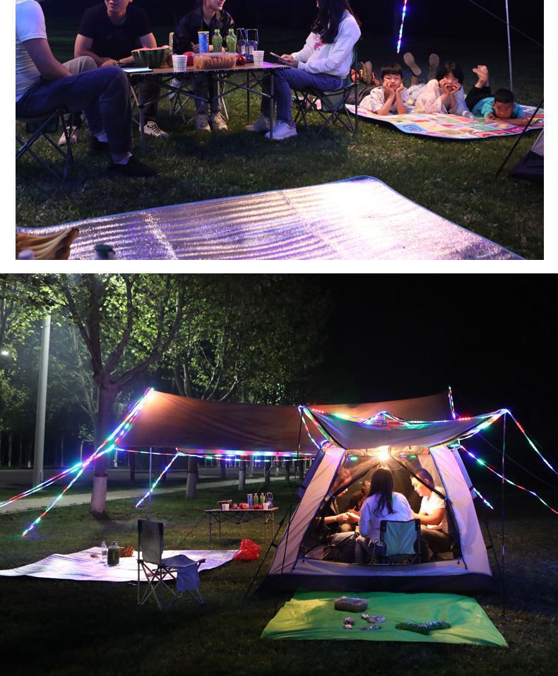 Outdoor canopy tent, thickened sunshade, waterproof, sun-proof, UV-resistant, portable for camping, butterfly-shaped canopy