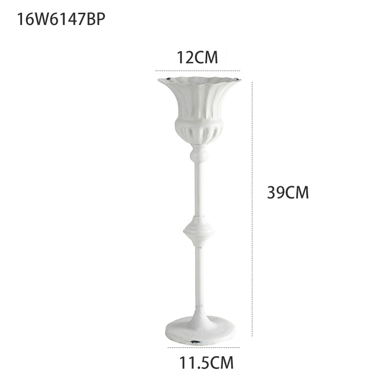 Vintage blanco vintage florero estilo europeo florero boda banquete Hotel decoración del hogar tienda de flores floral