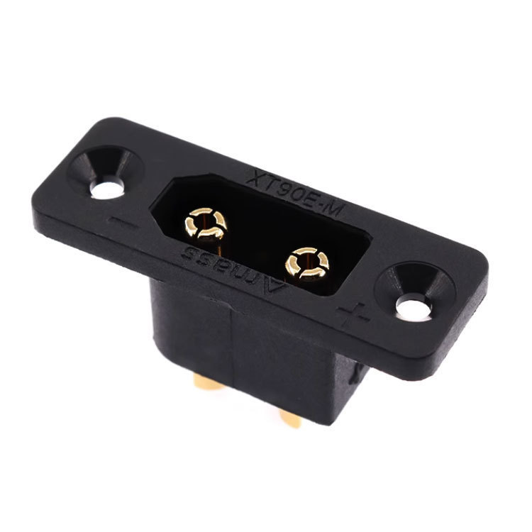 Brand new original Amass XT90E-M fixed male connector, black gold-plated model aircraft power battery connector