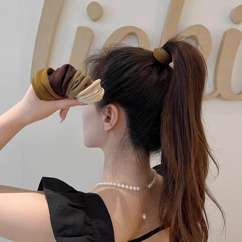 2025 nuevo cabello de alta gama cabello de las mujeres adultas no lastimar cabello corda de cabello coreana simple correa de cola de caballo alta