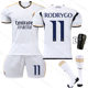 2324 New Real Madrid Home 7 Vinicus 5 Bellingham 11 Rodrigo 9 Mbappe Football Uniform