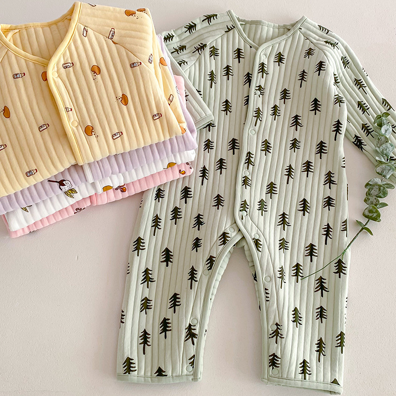 Bebé acolchado mono recién nacido Ropa clase un invierno cálido Bebé Ropa Estilo nórdico niños mono