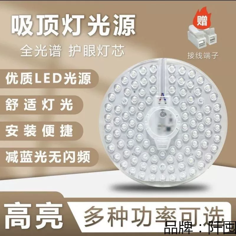 Plafonnier, panneau lumineux réglable, source lumineuse LED magnétique, lampe écoénergétique