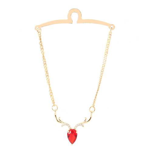 Men's Tie Accessories Deer Head Tie Chain Metal Chain U-shaped Chain Formal Shirt Chain Tie Clip Tie Matching Accessory