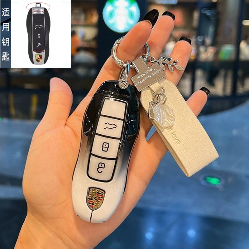 Suitable for Porsche Cayenne Key Cover Taycan Panamera Macan Maykai 718/911 Car Buckle Shell