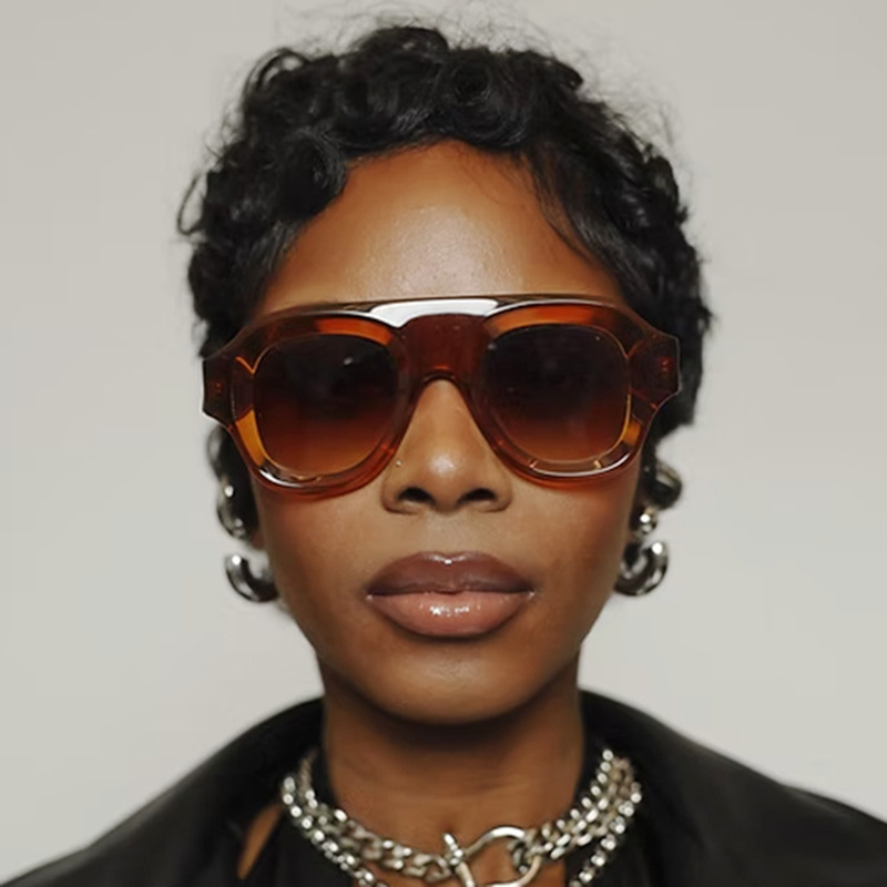 珂盾单梁潮流飞行员太阳镜2025新款个性简约太阳眼镜个性简约时尚