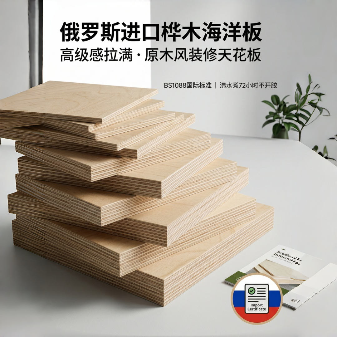 俄罗斯segezha原装进口胶合板enf级环保全桦木海洋板