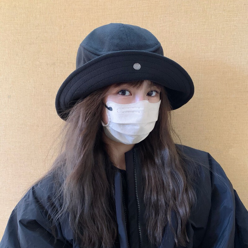 日系复古纽扣渔夫帽子女2025秋冬季新款简约百搭显脸小遮阳盆帽男|undefined