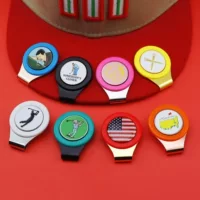 Гольф Металлический пластиковый магнит-колпак Зажим шарик Марка Golf Ball Marker Hat Clip Спот