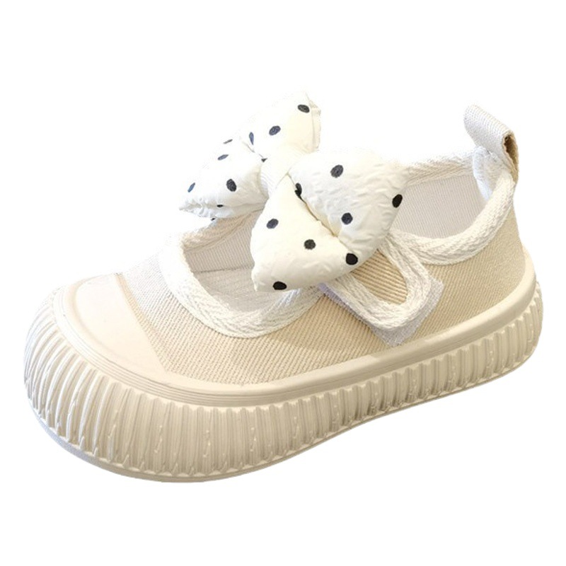 Primavera y otoño bebé cuadrado zapatos de lona bowknot niñas niños zapatos kick shoes kick