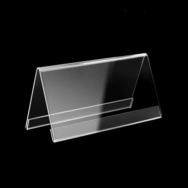 Acrylic Transparent V-Shaped Triangle Table Card Conference Judge Name Word Conference Seat Display Card Customization