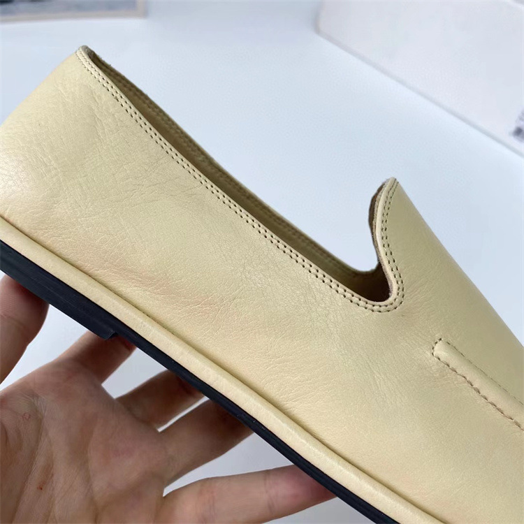 The * Row Single Shallow Mouth Round Head Flat Bottom Small Comfortable and Lightweight Genuine Leather Lefu Workplace_voghion.com