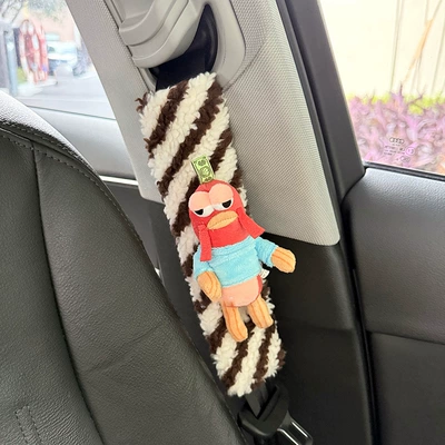 Seat belt shoulder pad Car Seat Shoulder Protector Plush - shoulder-pads-paralyzed-fish