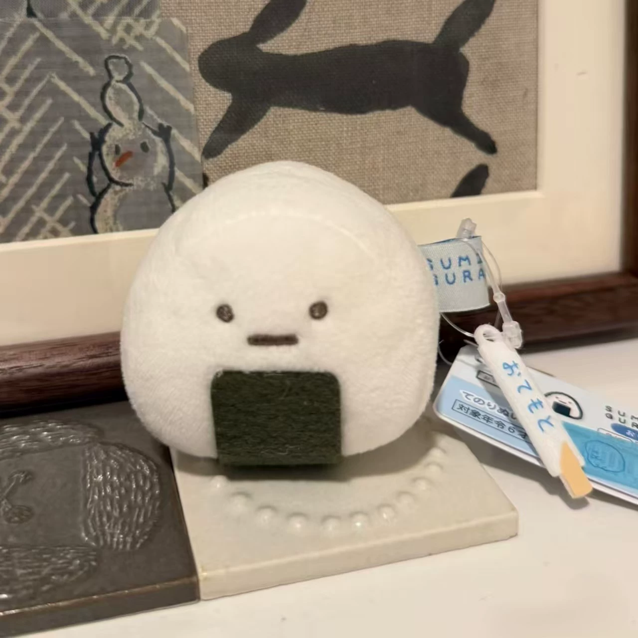 Плюшевая подвеска Japanese onigiri, игрушка-мешочек/брелок, мягкая, 10×8×6 см