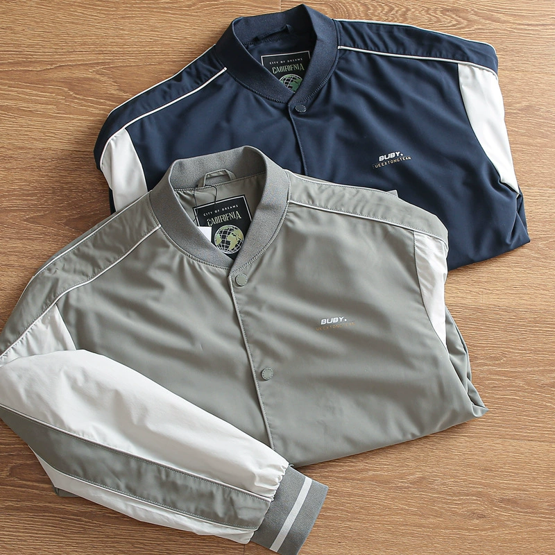 Немного модного колорита! Высококачественная внешняя торговля одиночная весна и осень дикий бейсбольный воротник куртка мужской воротник