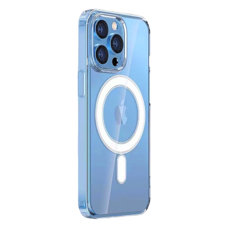 Funda magnética para iPhone 17 Pro Max, funda protectora transparente de acrílico para iPhone 15, compatible con carga magnética 16.
